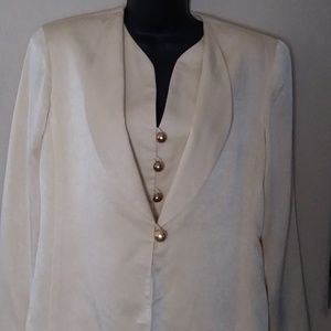 Ladies Gold Silky & Soft 3-piece Suit Beautiful